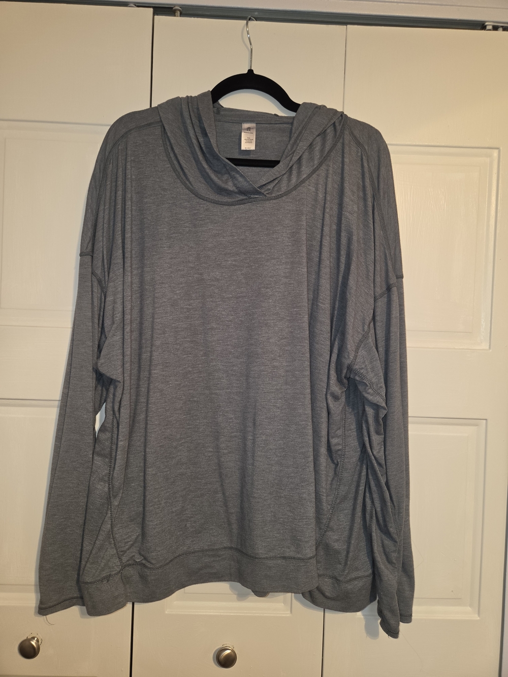 Women’s Lightweight Gray Blue Hooded Pullover